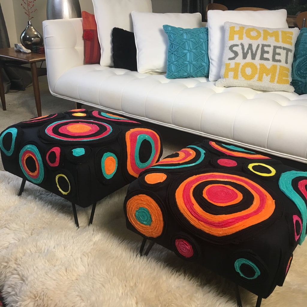 DIY Modern Tuffets - with Fairfield™ Square Tuffet Kits & Dyed Batting