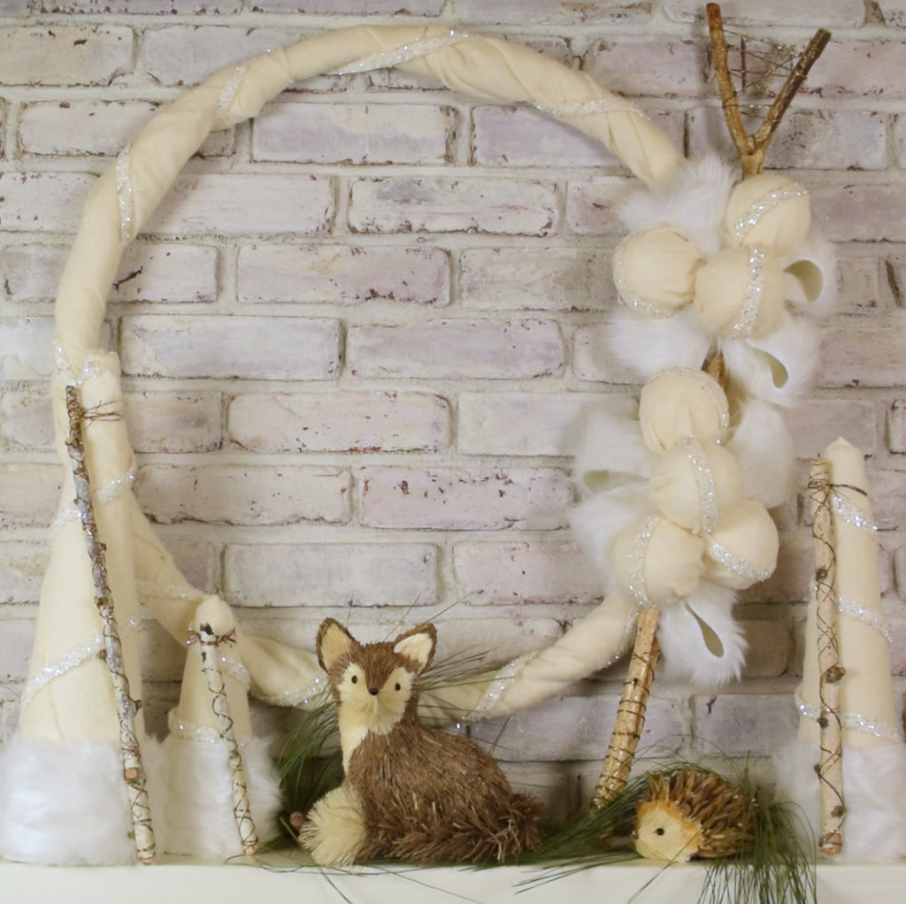 Winter Wonderland - Christmas Mantle Wreath & Trees