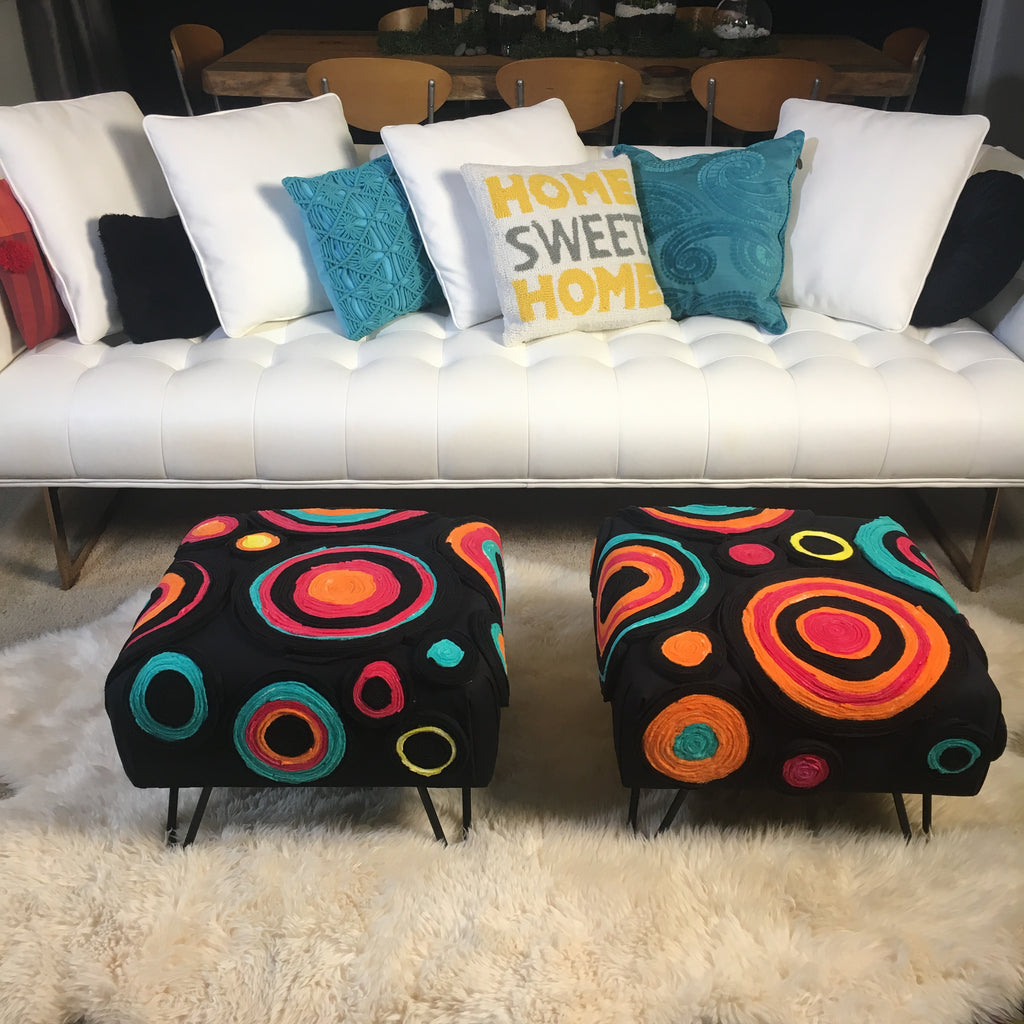 How To Make Tuffets with Dyed Batting Design