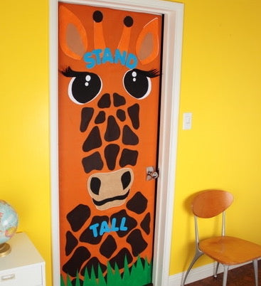 Classroom Door - Free Giraffe Pattern!